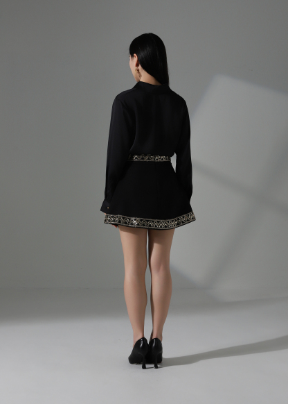 Wrap Layered Skirt Pants AC230