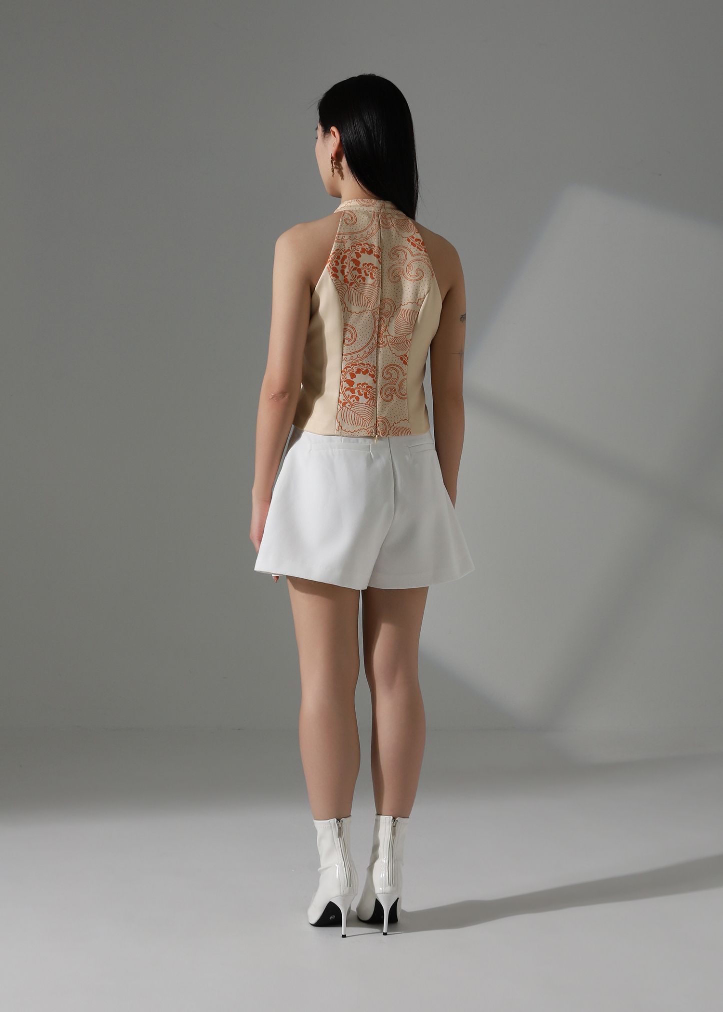 High Waist Pleated Short Pants AC217