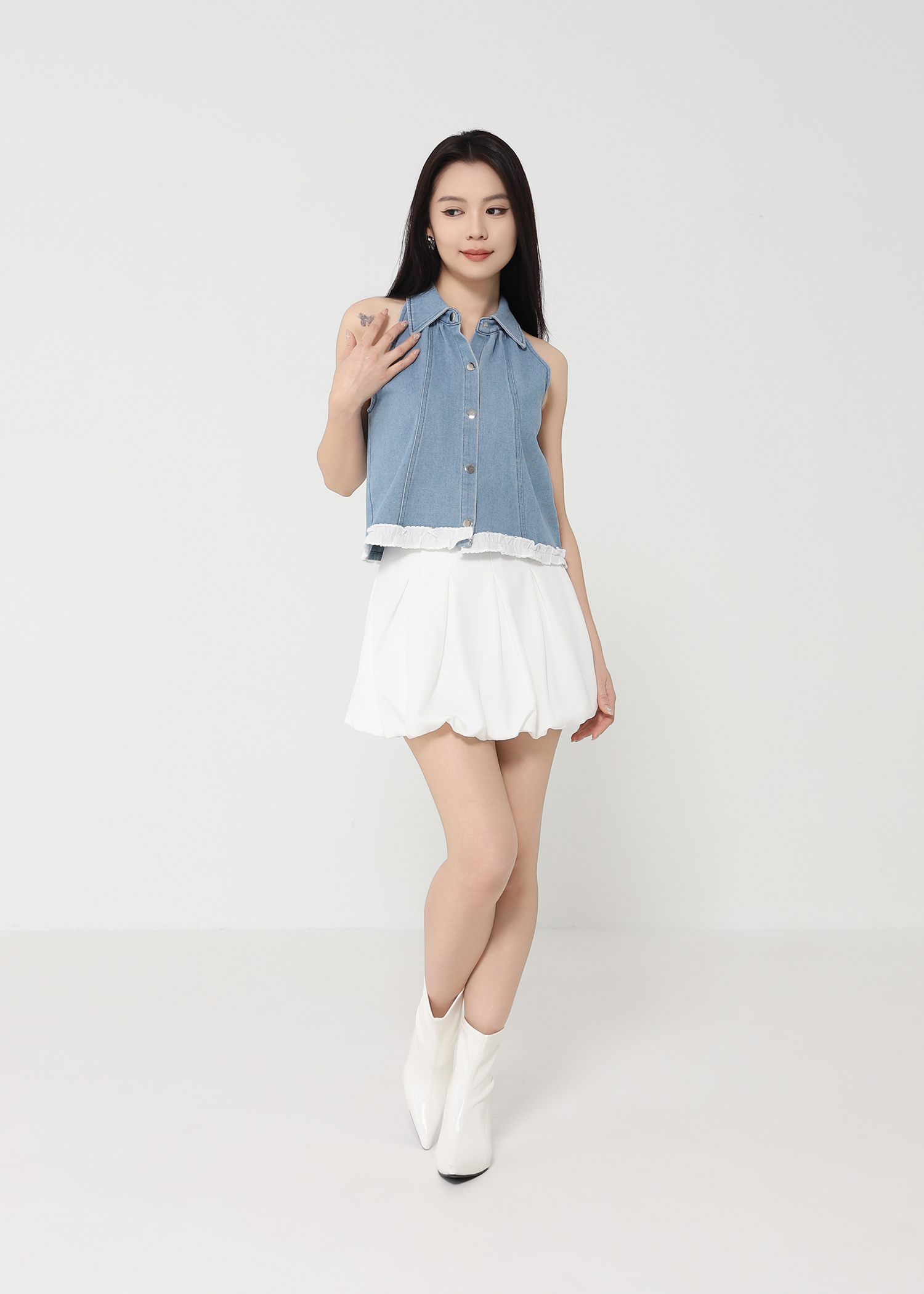 Denim Halter Top DJ119