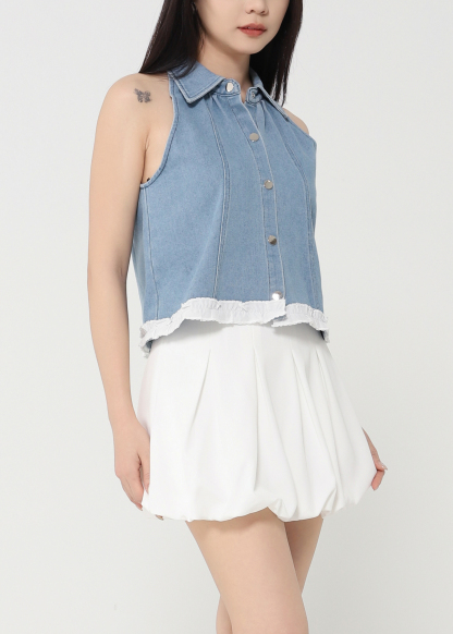 Denim Halter Top DJ119