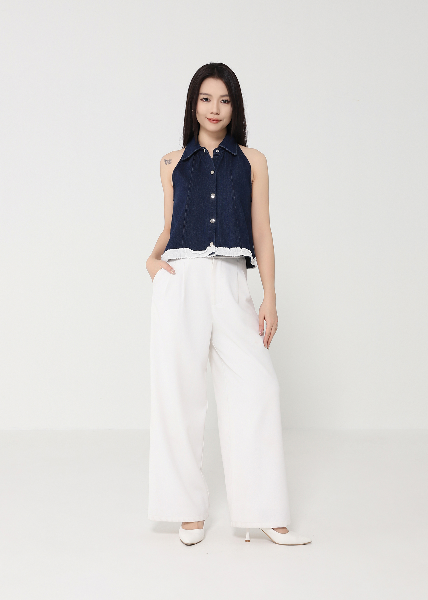 Denim Halter Top DJ119