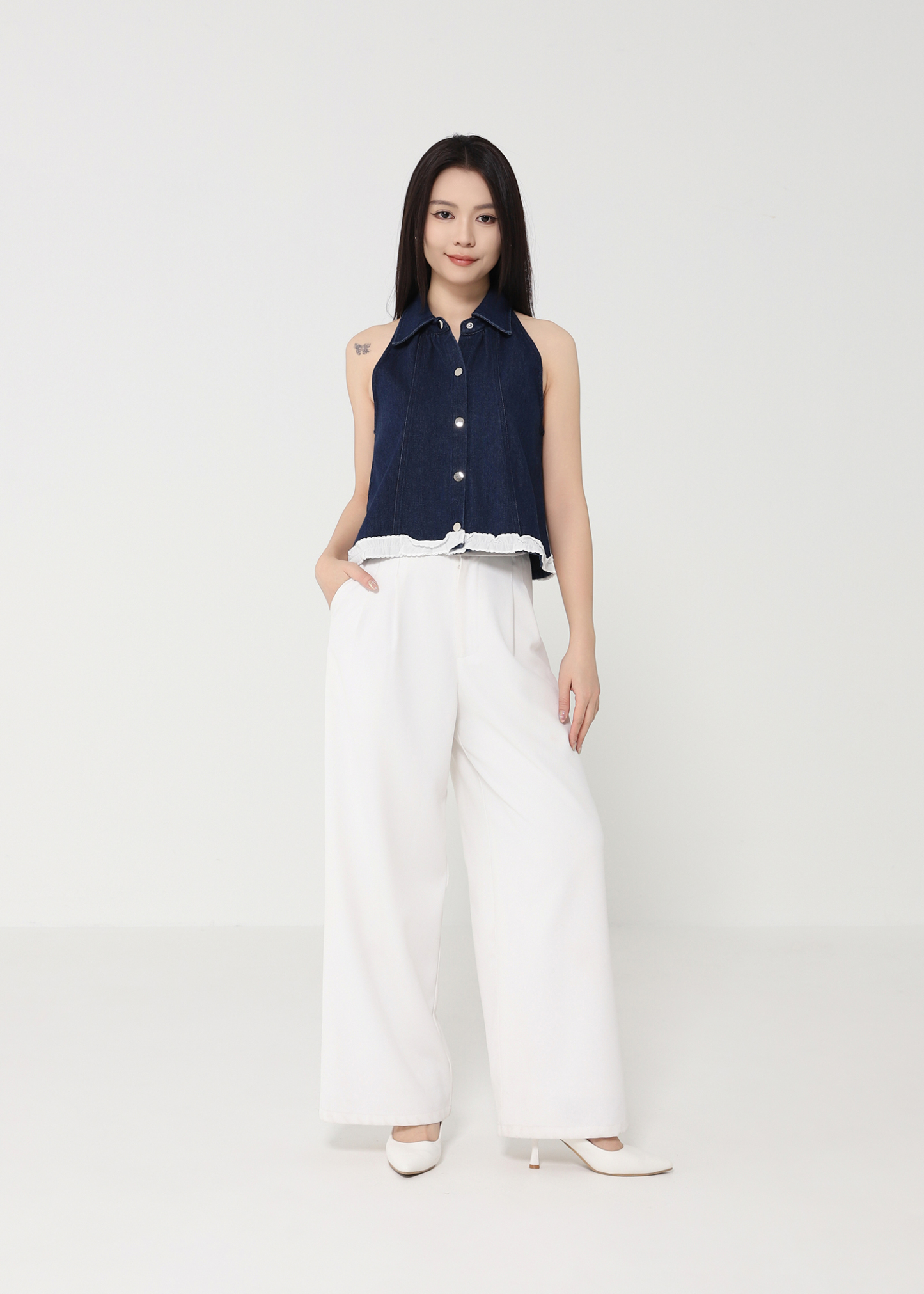 Denim Halter Top DJ119