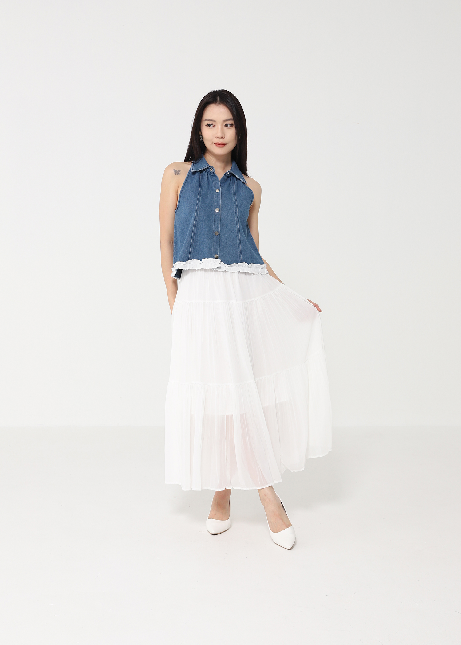 Denim Halter Top DJ119