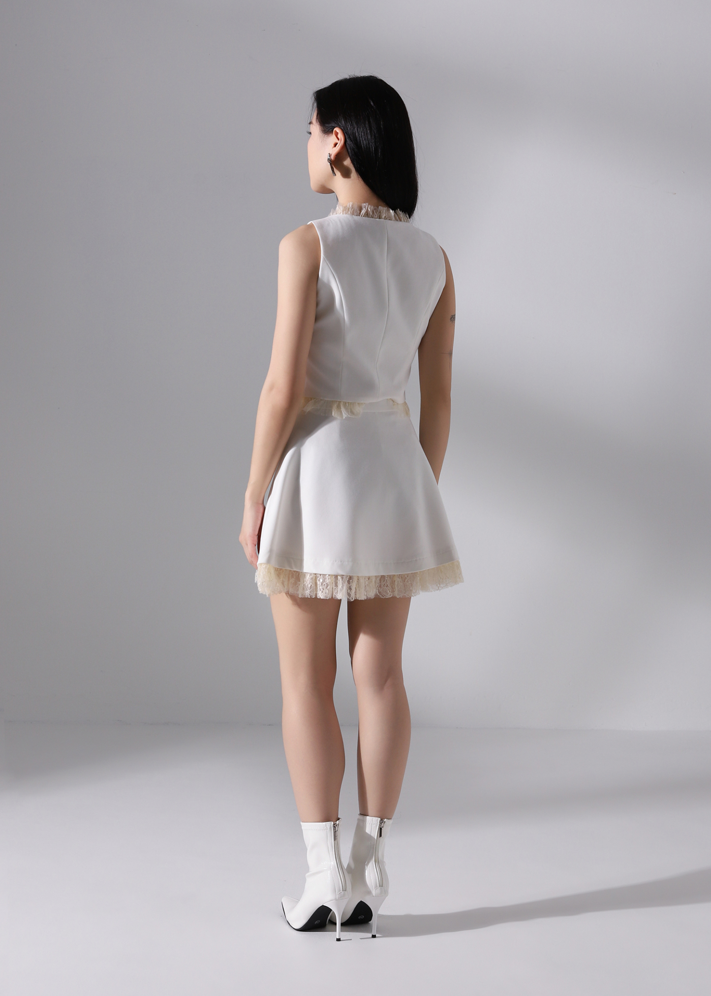 High Waist With Lace Skirt Pants AC226