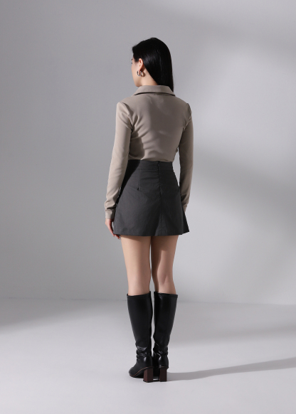 High Waist Wrap Skirt Pants AC848