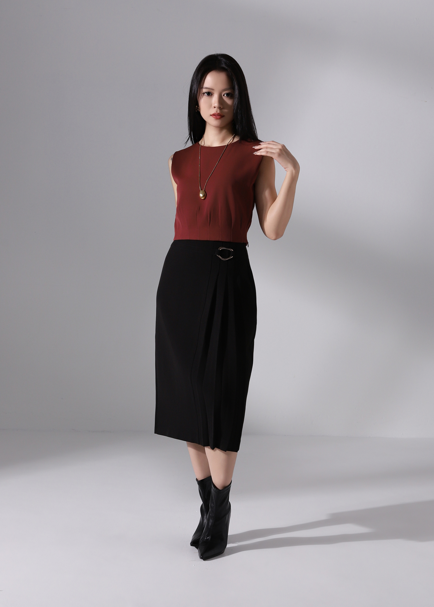 Sleeveless Plain Top AC917