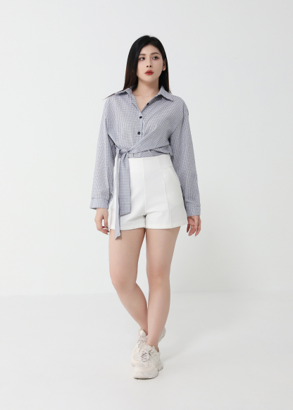 Side Tie Up Blouse 47454