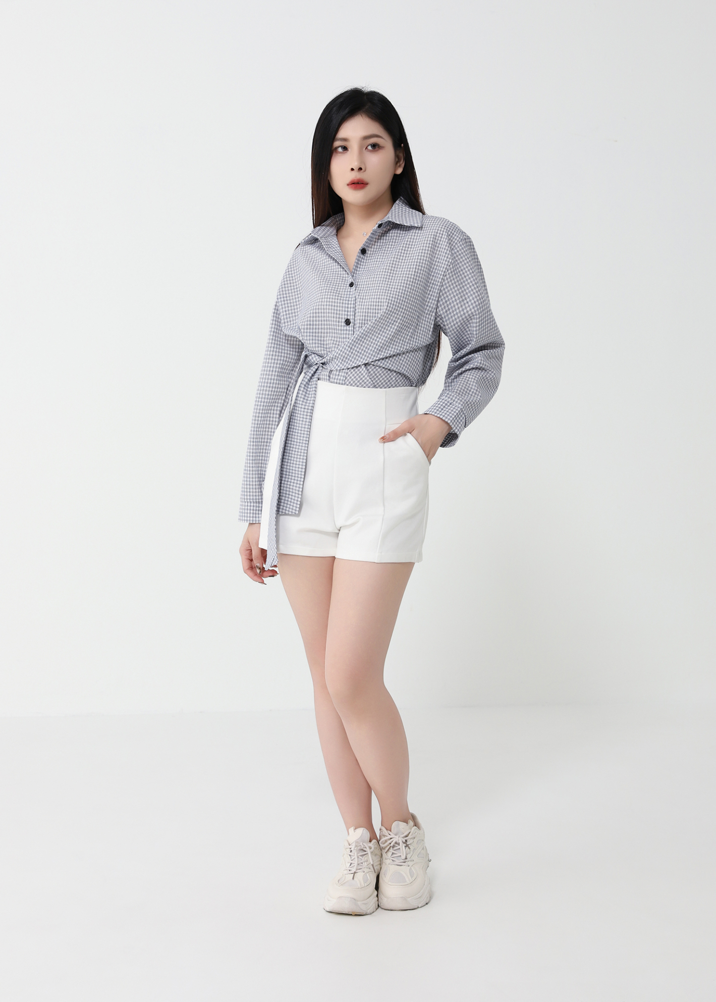 Side Tie Up Blouse 47454