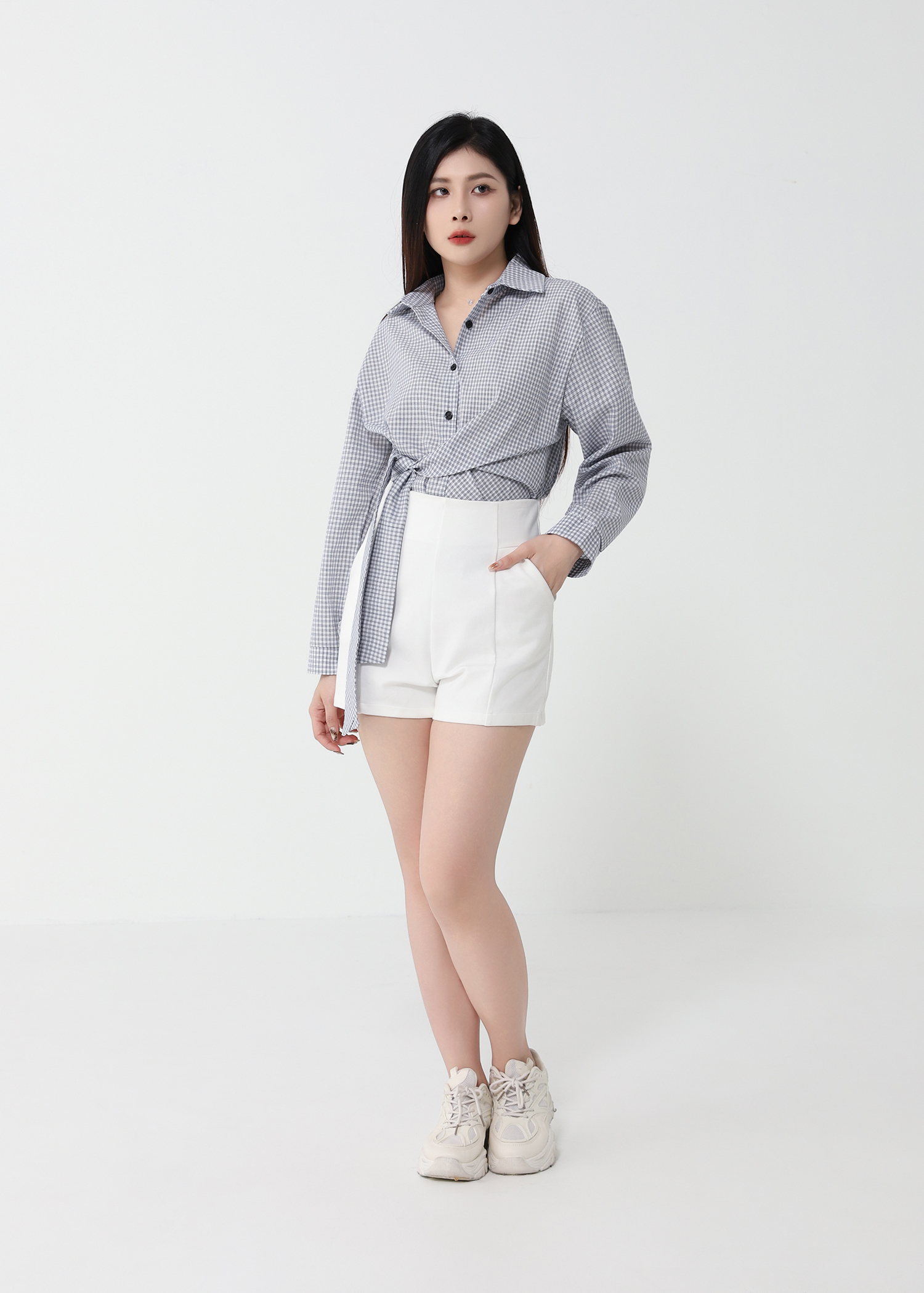 Side Tie Up Blouse 47454