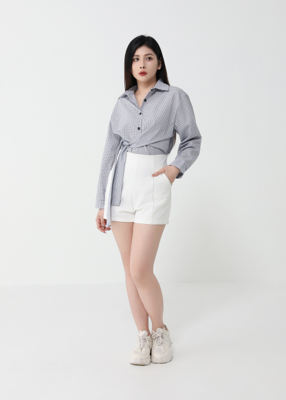 Side Tie Up Blouse 47454