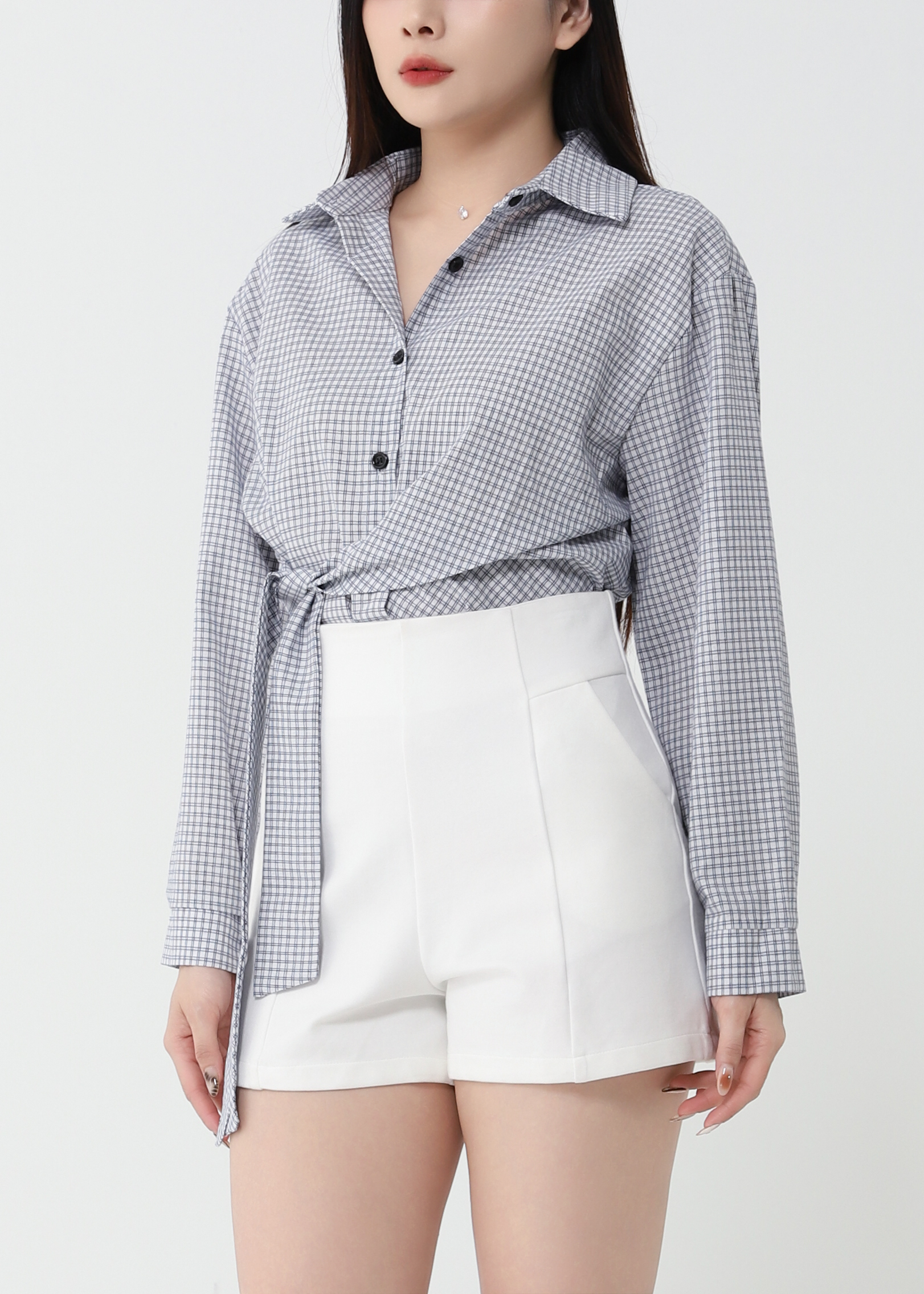 Side Tie Up Blouse 47454