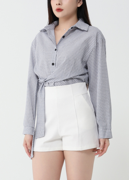 Side Tie Up Blouse 47454