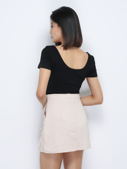 High Waist With Ribbon Skirt Pants 34655
