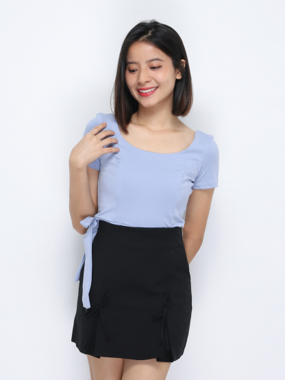 High Waist With Ribbon Skirt Pants 34655