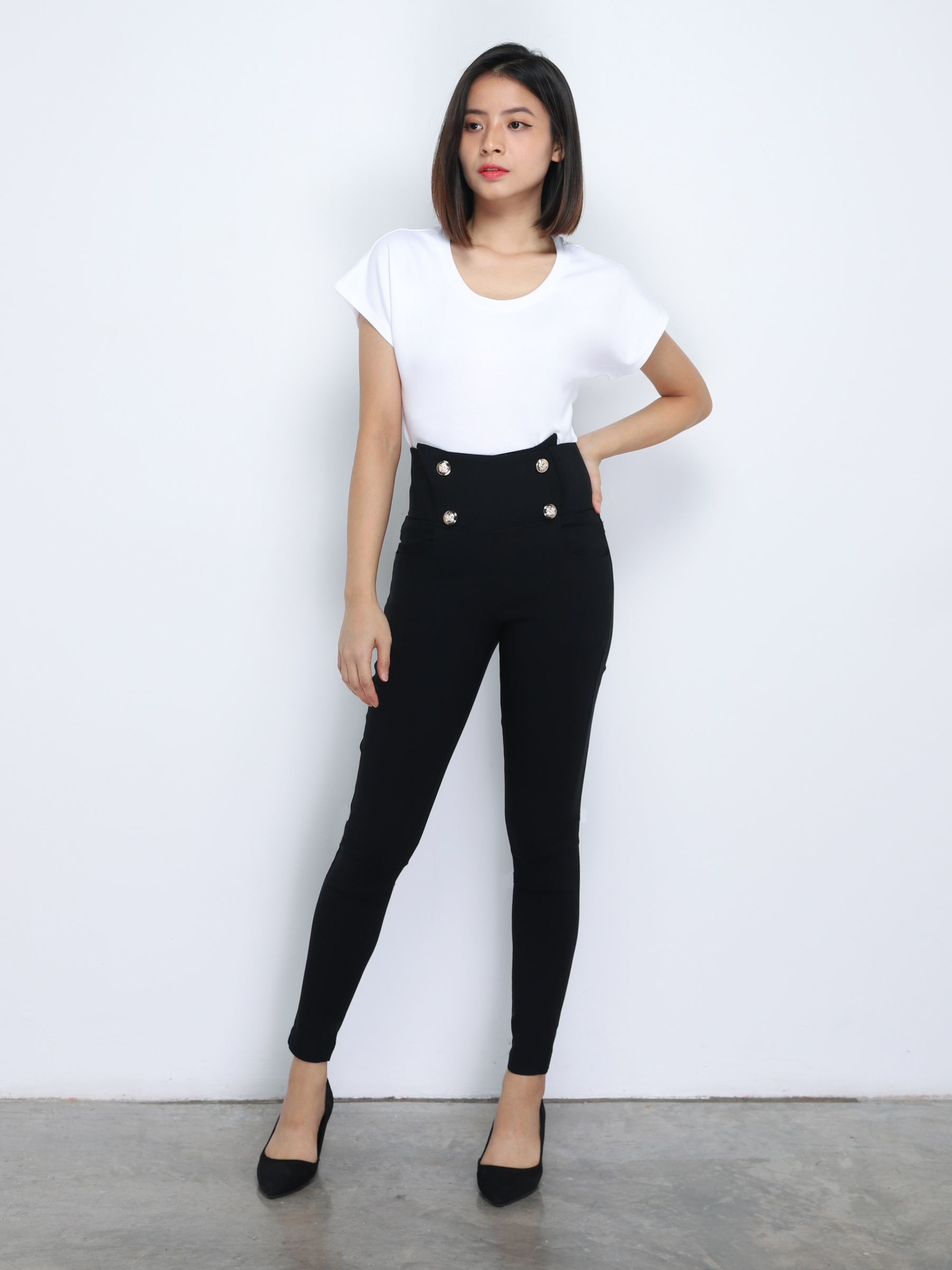 High Waist Long Pants 34567