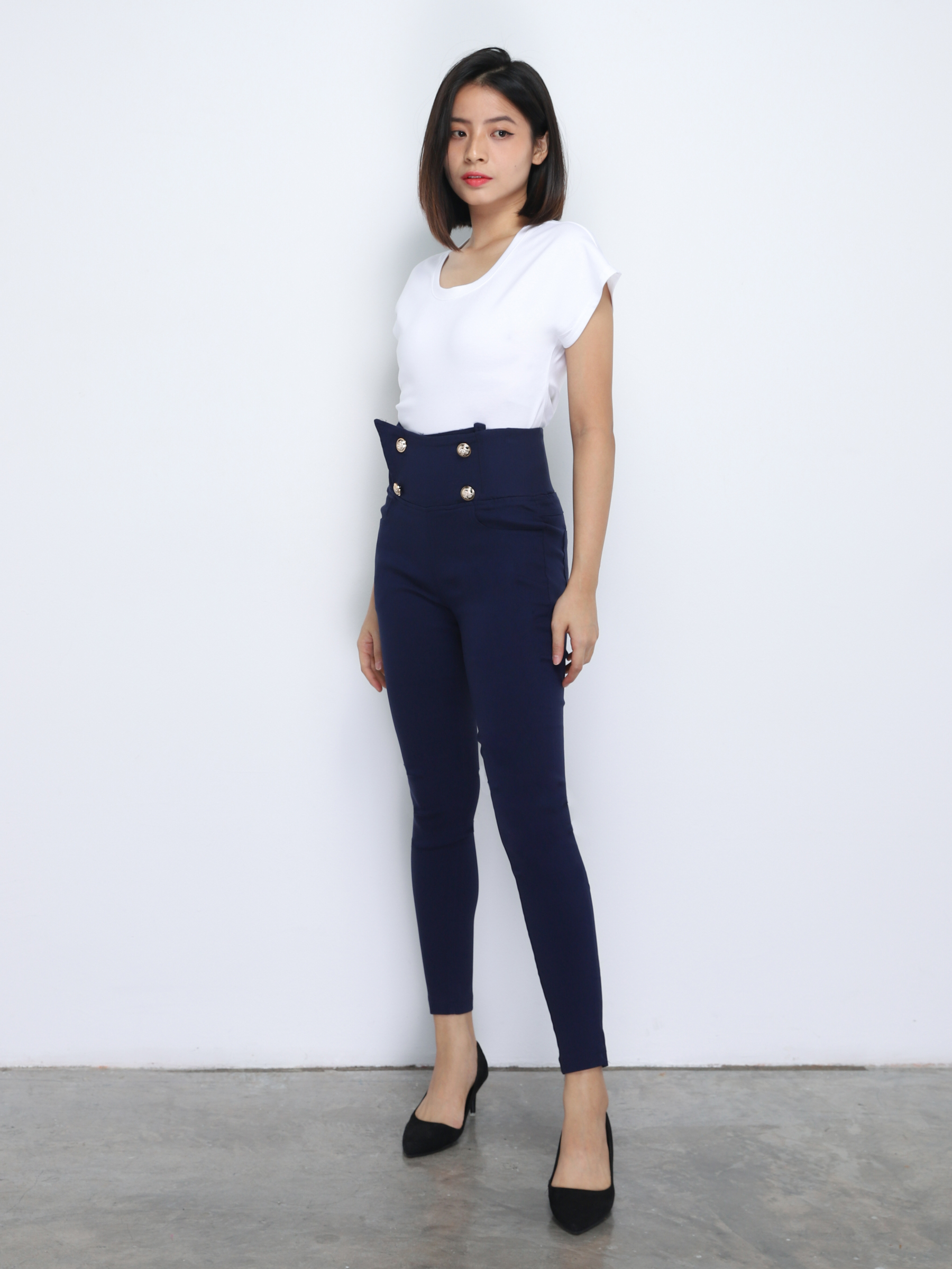 High Waist Long Pants 34567