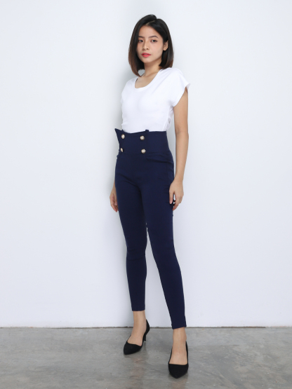 High Waist Long Pants 34567