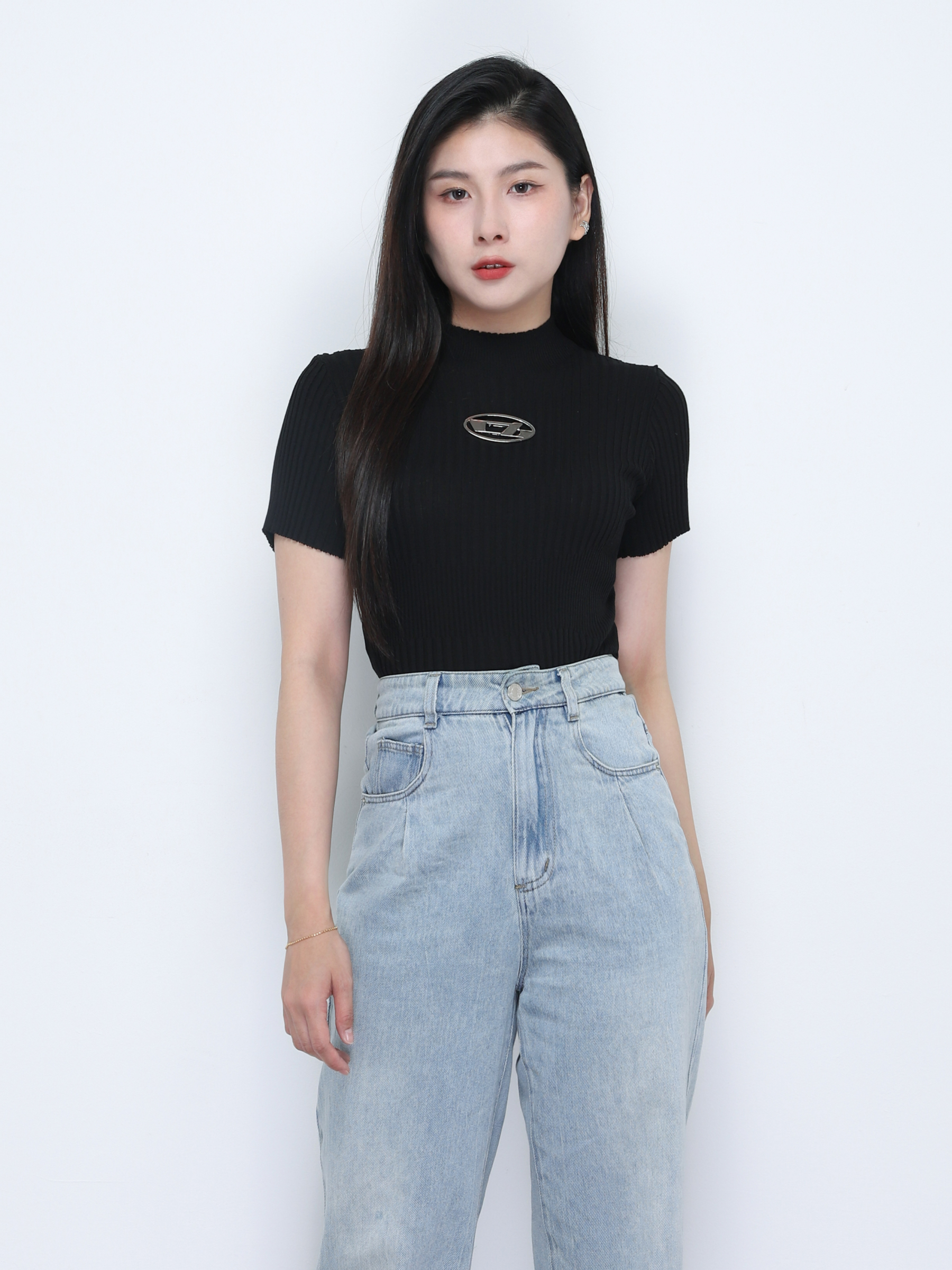 Knitted With Turtle Neck Top 34206