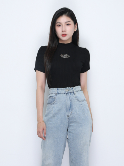 Knitted With Turtle Neck Top 34206