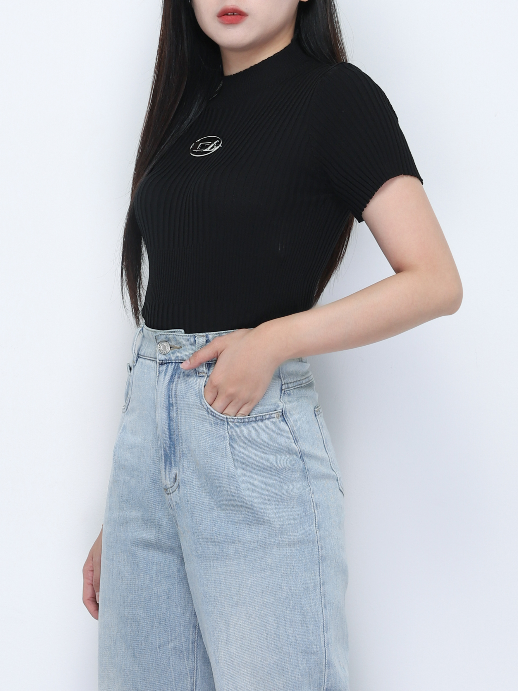 Knitted With Turtle Neck Top 34206