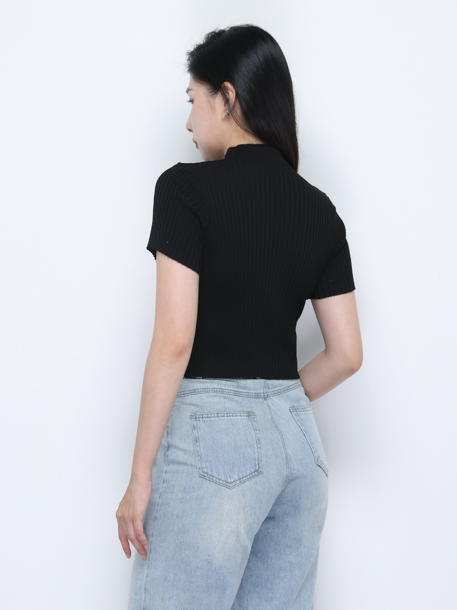 Knitted With Turtle Neck Top 34206