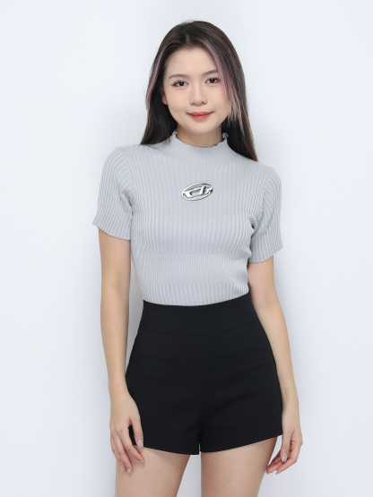 Knitted With Turtle Neck Top 34206