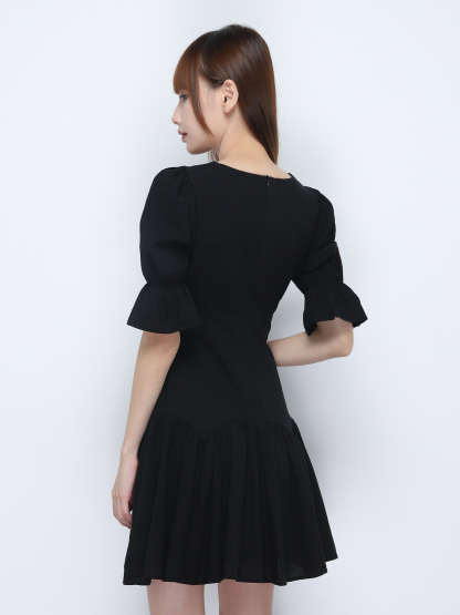 V Neck Long Sleeve Dress 20204