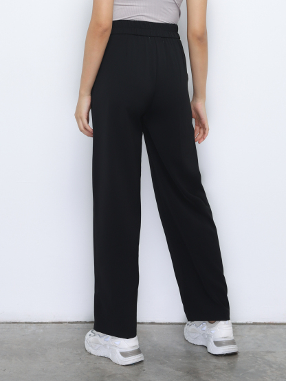 High Waist Front Button Pleated Long Pant 34731
