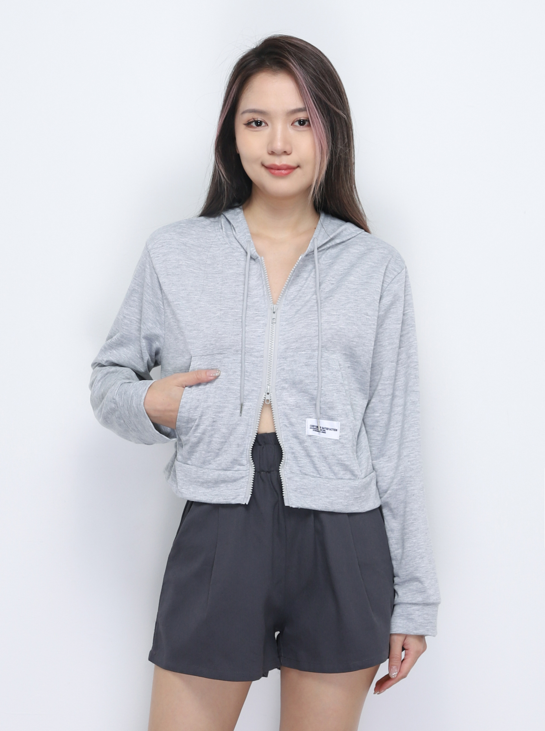 Long Sleeve Front Zip Top 34767