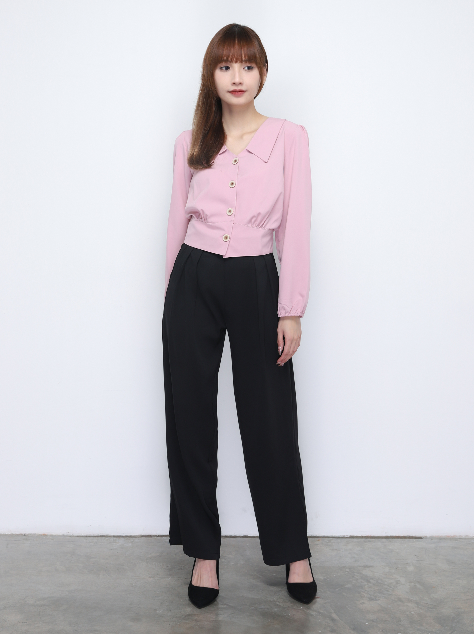 High Waist Formal Wide Leg Long Pants 20294