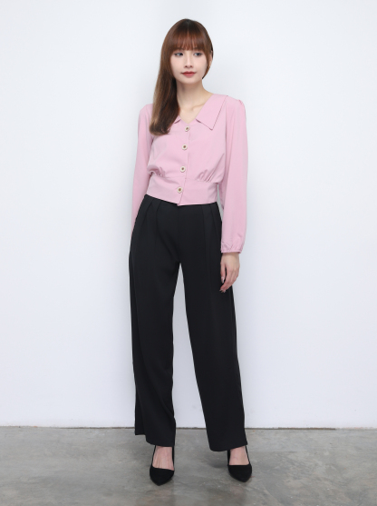 High Waist Formal Wide Leg Long Pants 20294