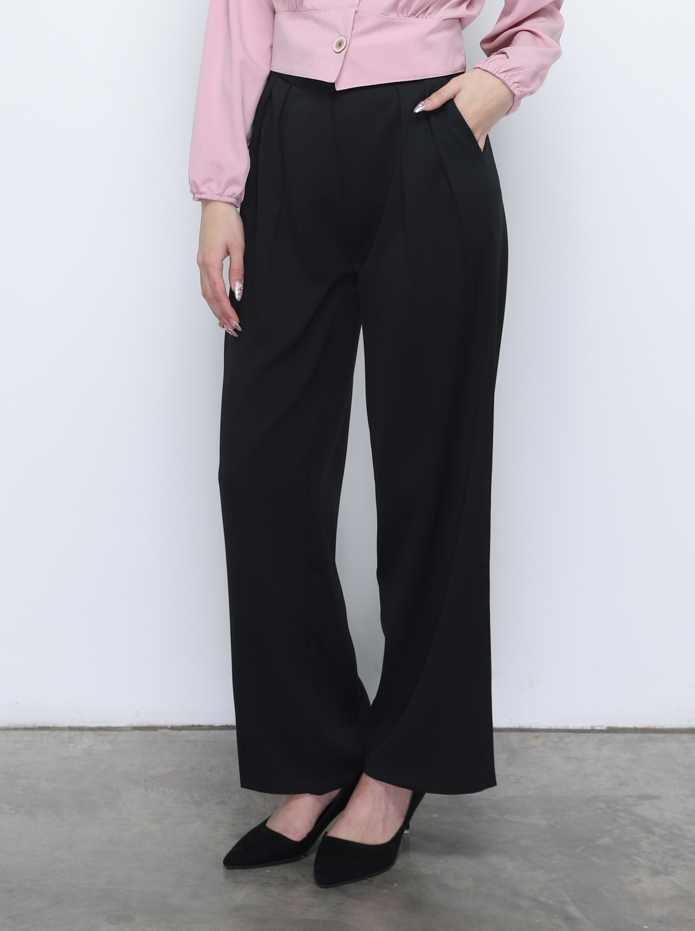 High Waist Formal Wide Leg Long Pants 20294