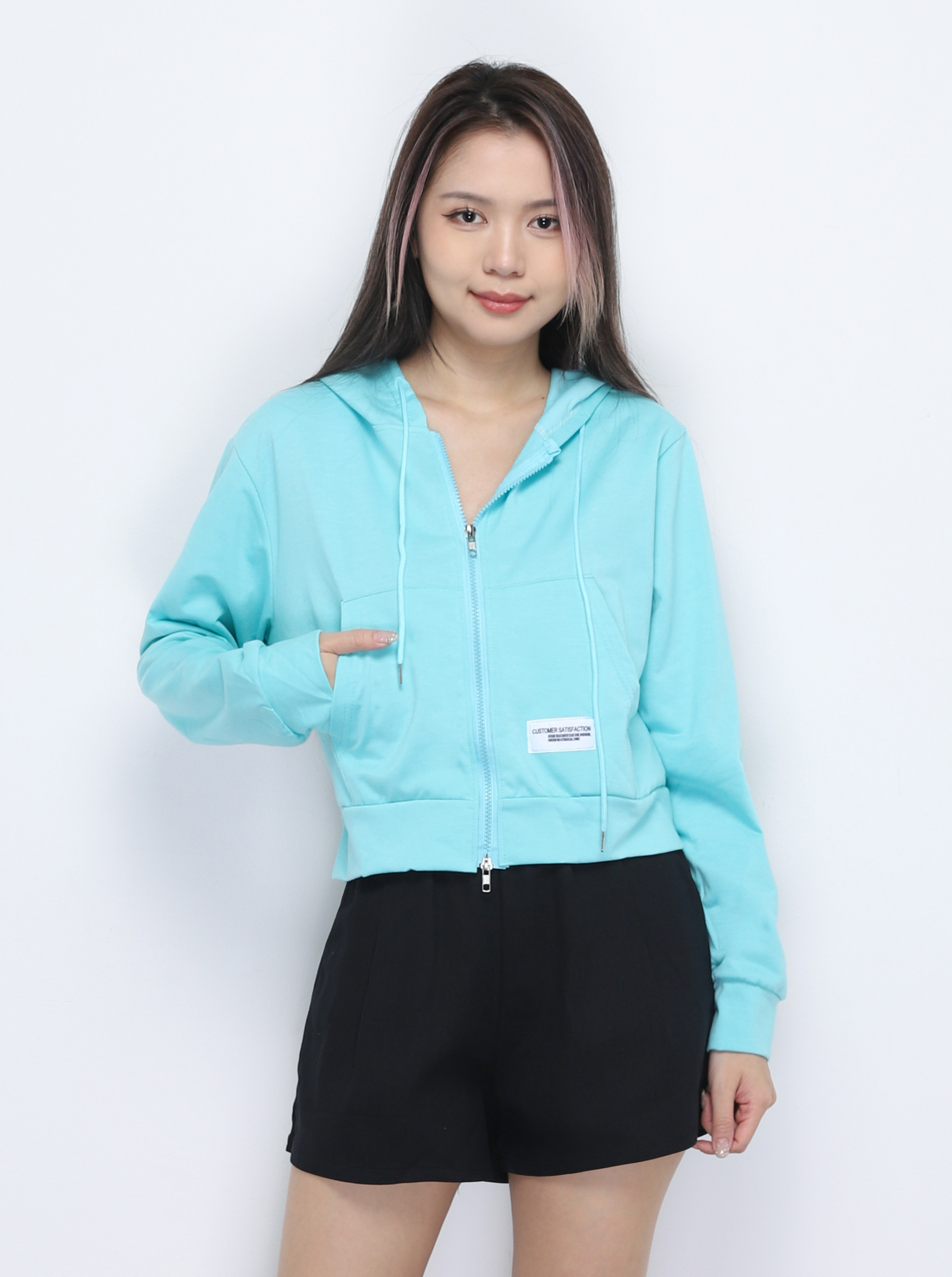 Long Sleeve Front Zip Top 34767