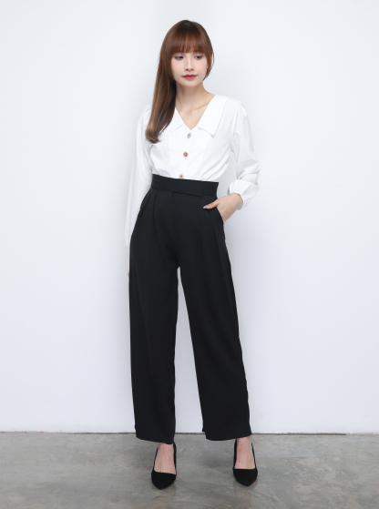 High Waist Formal Wide Leg Long Pants 20294