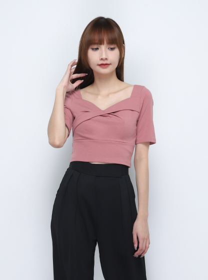 Sweetheart Neckline Wrap Top 20410