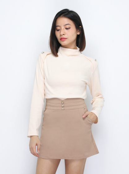 High Waist Side Pocket Skirt Pants 34625