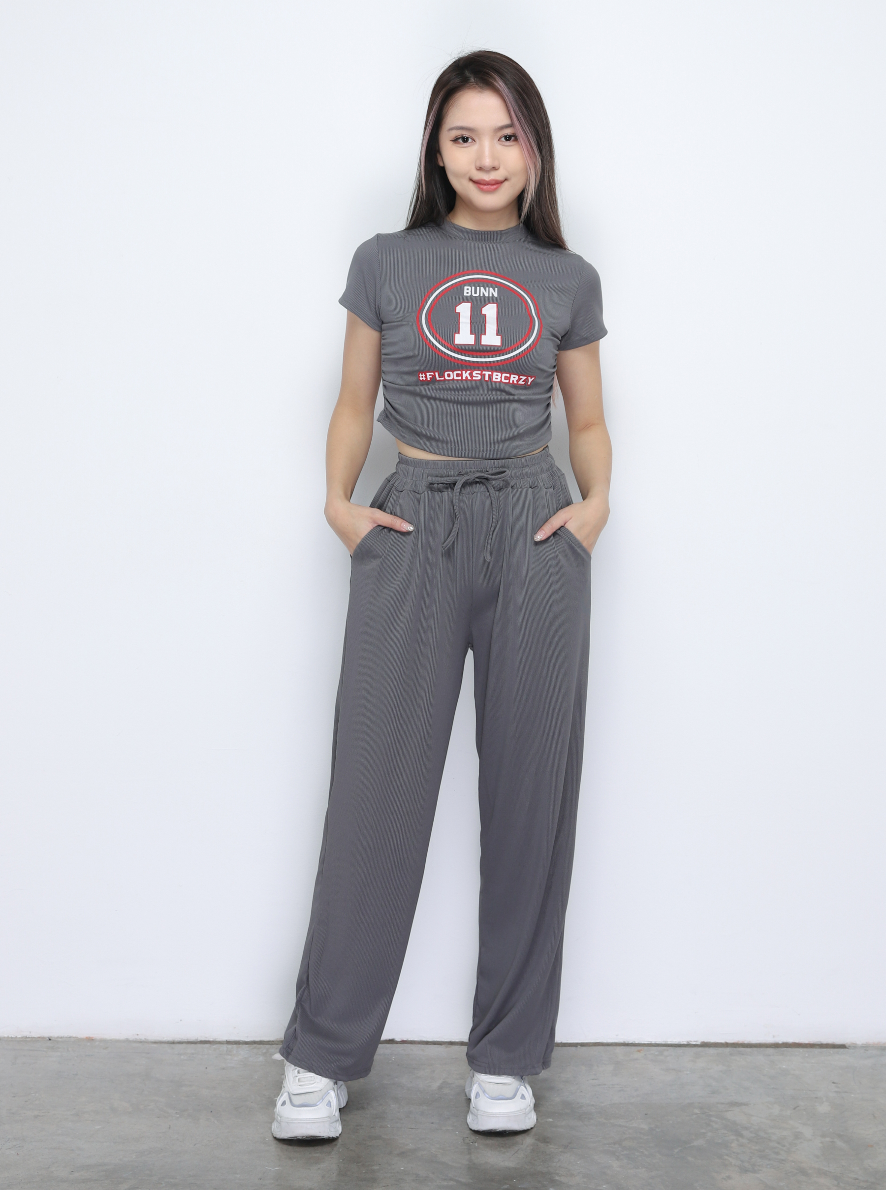 Short Sleeve Top With Long Pant Set 34774
