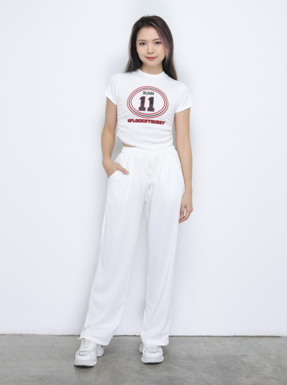 Short Sleeve Top With Long Pant Set 34774