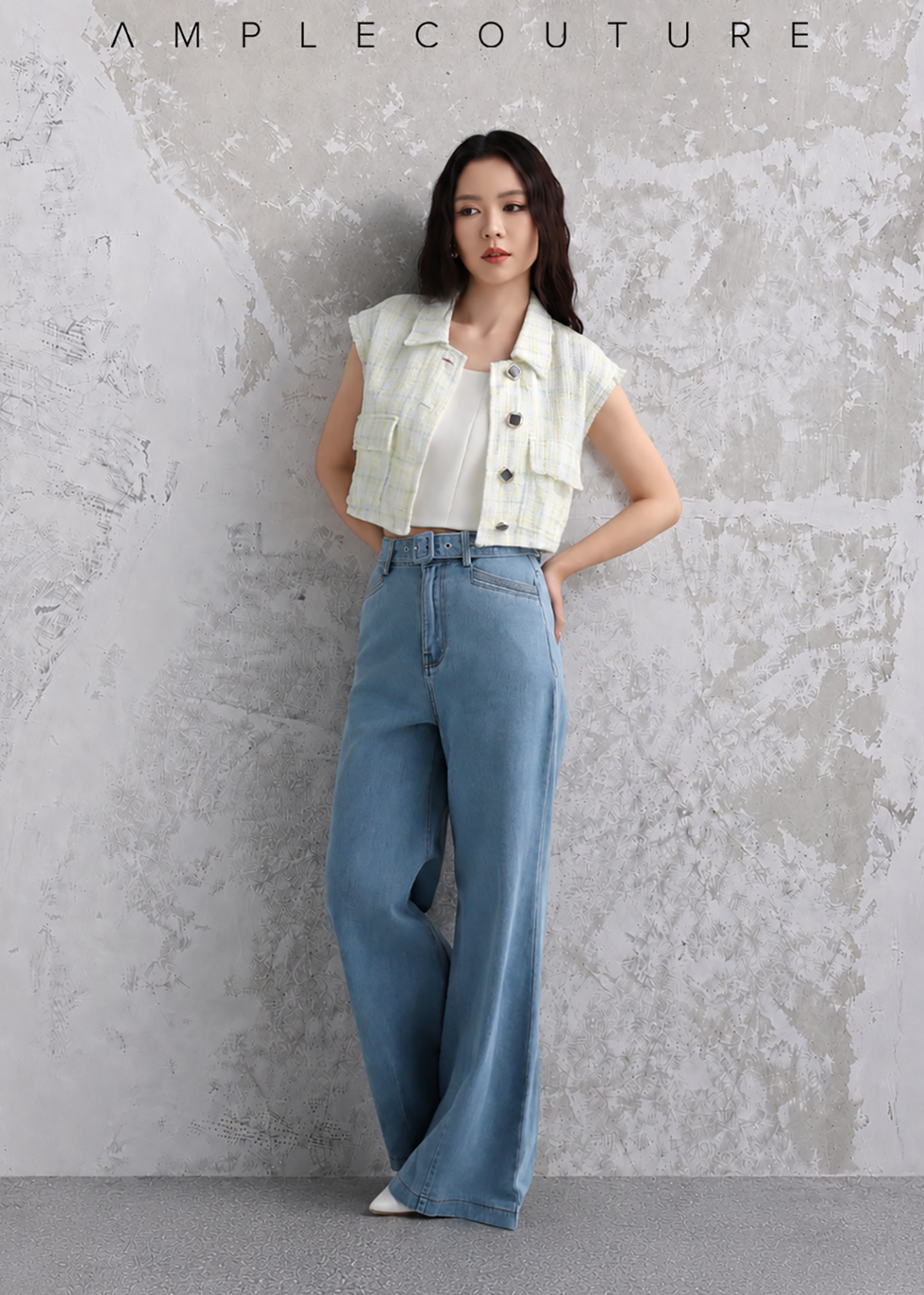 Denim With Belt Long Pants DJ155