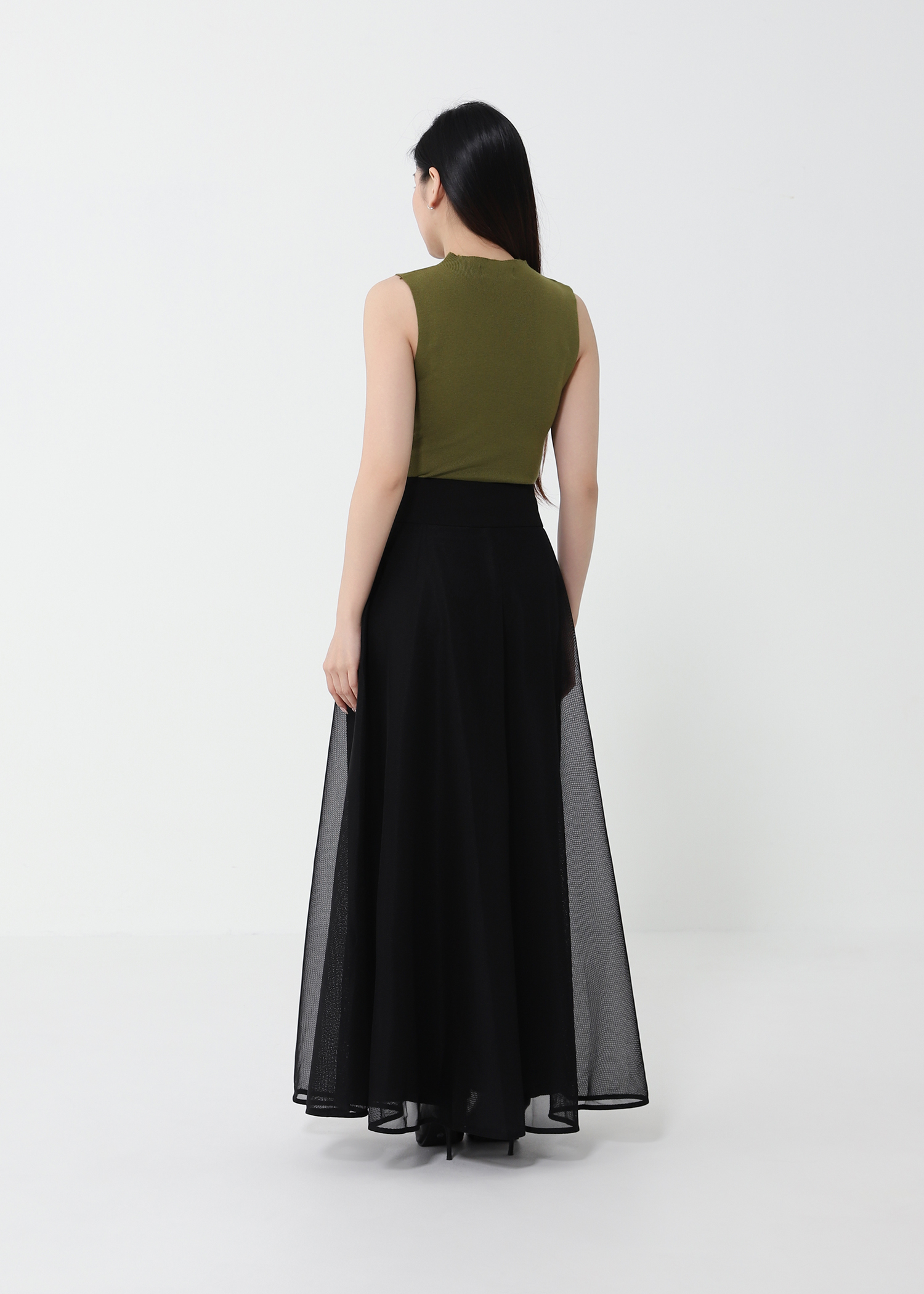 [PREORDER] High Waist With Net Long Pants 47308