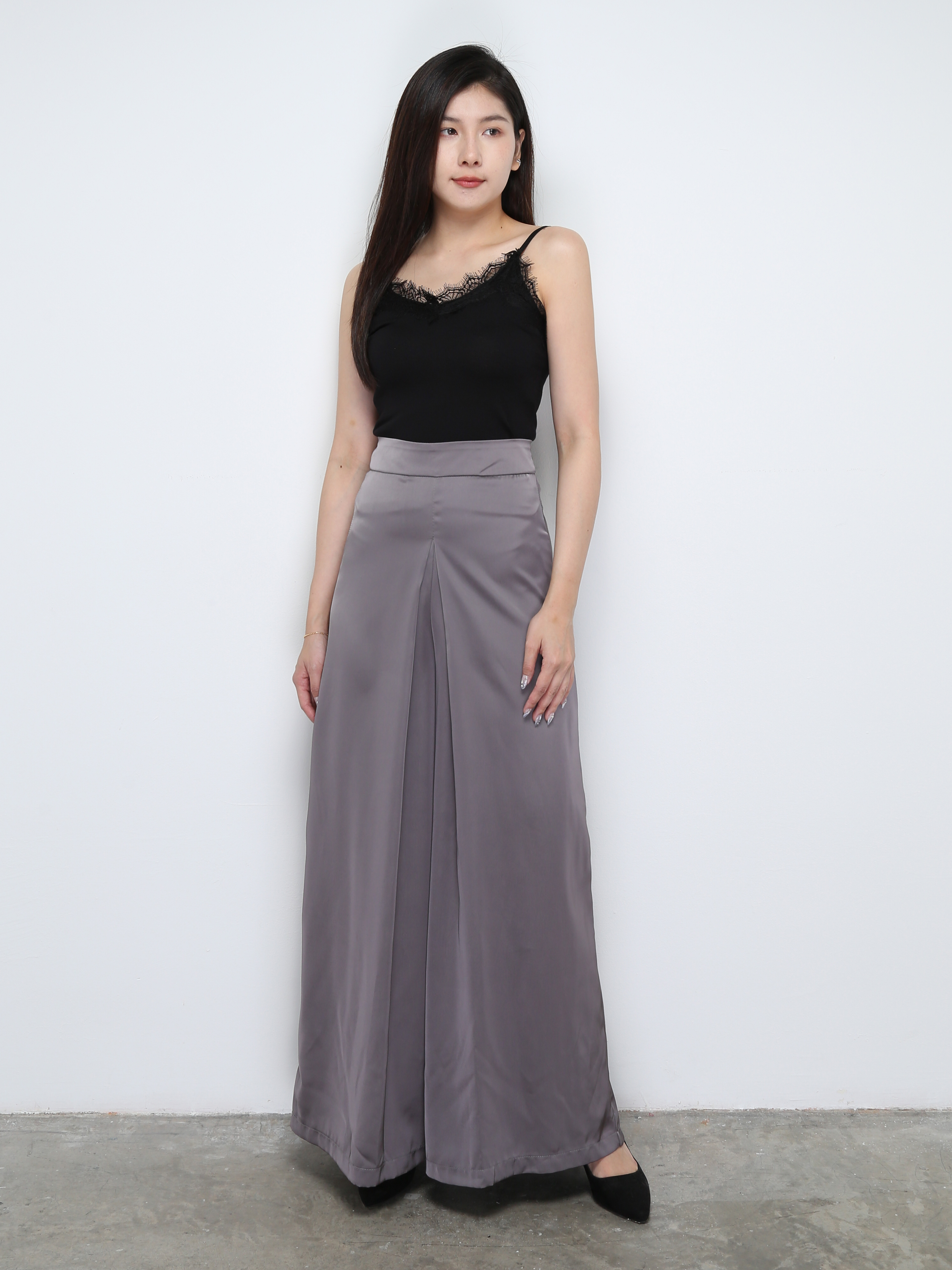 High Waist Back Zip Long Pant 30698