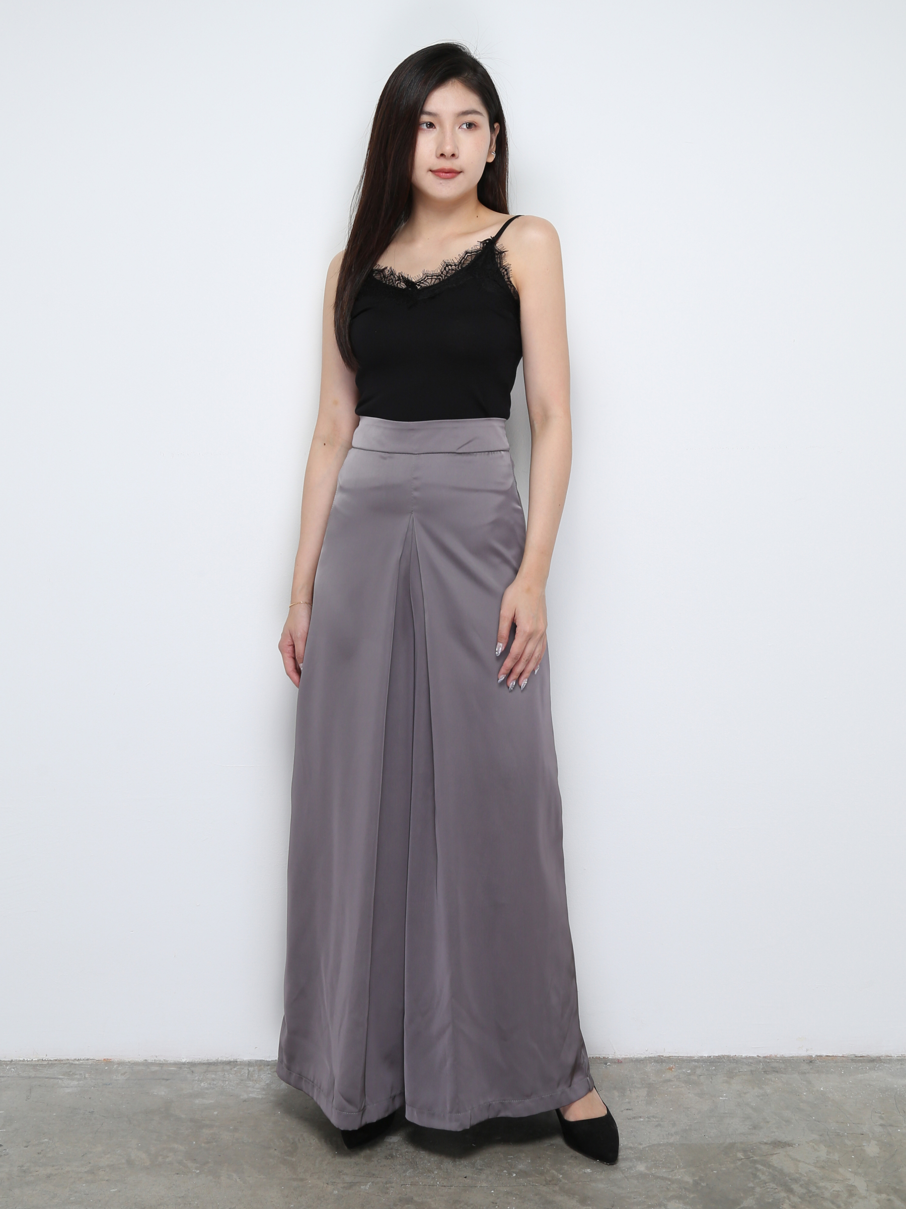 High Waist Back Zip Long Pant 30698