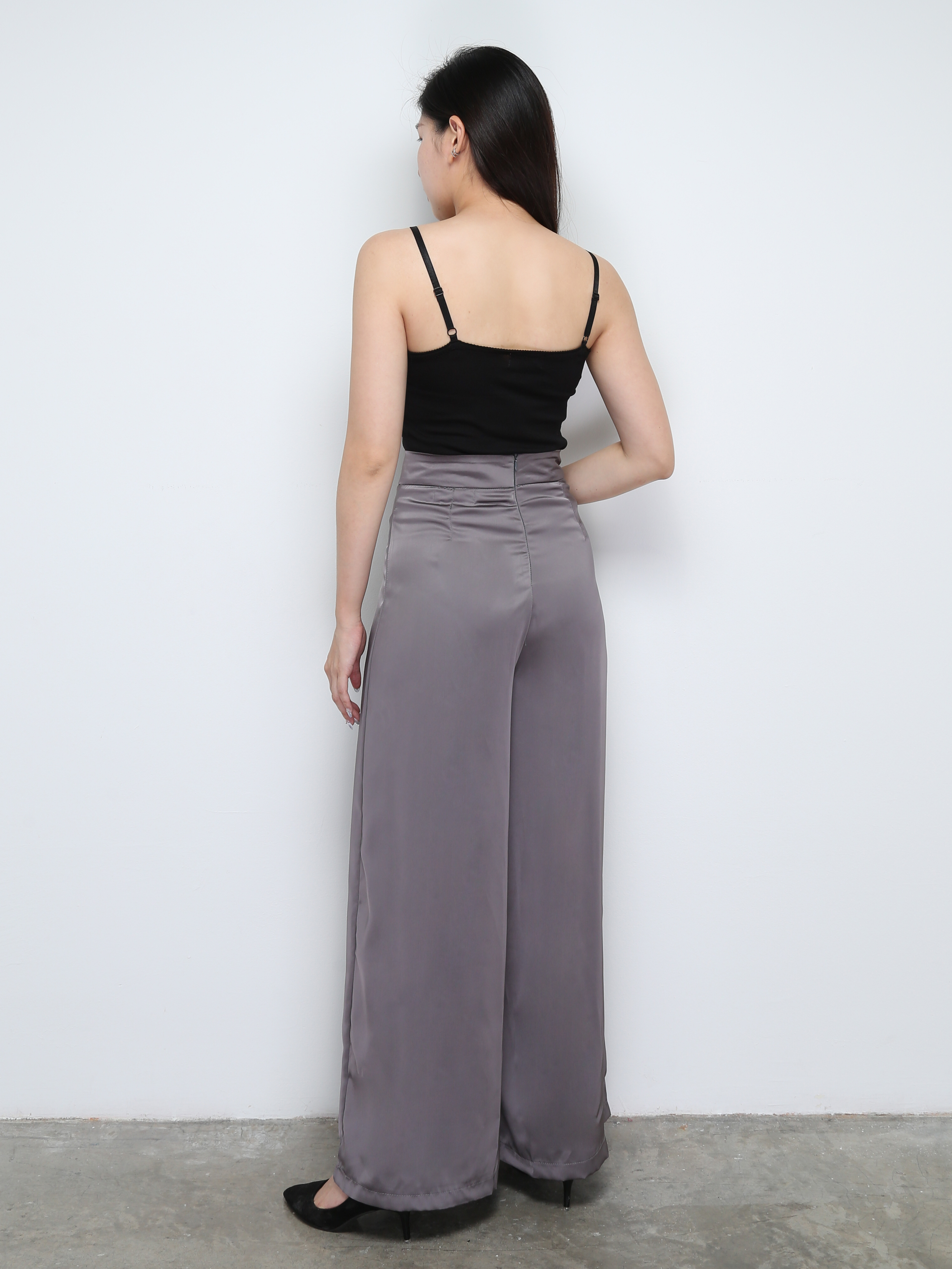 High Waist Back Zip Long Pant 30698