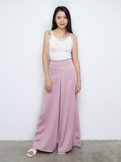 High Waist Back Zip Long Pant 30698