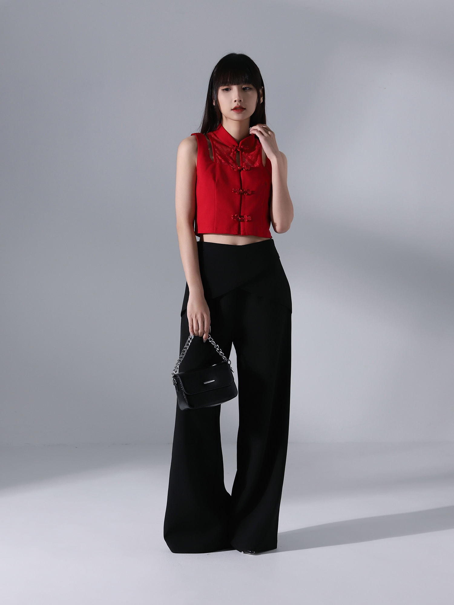 Fake Two Piece New Year Wear Top AC642