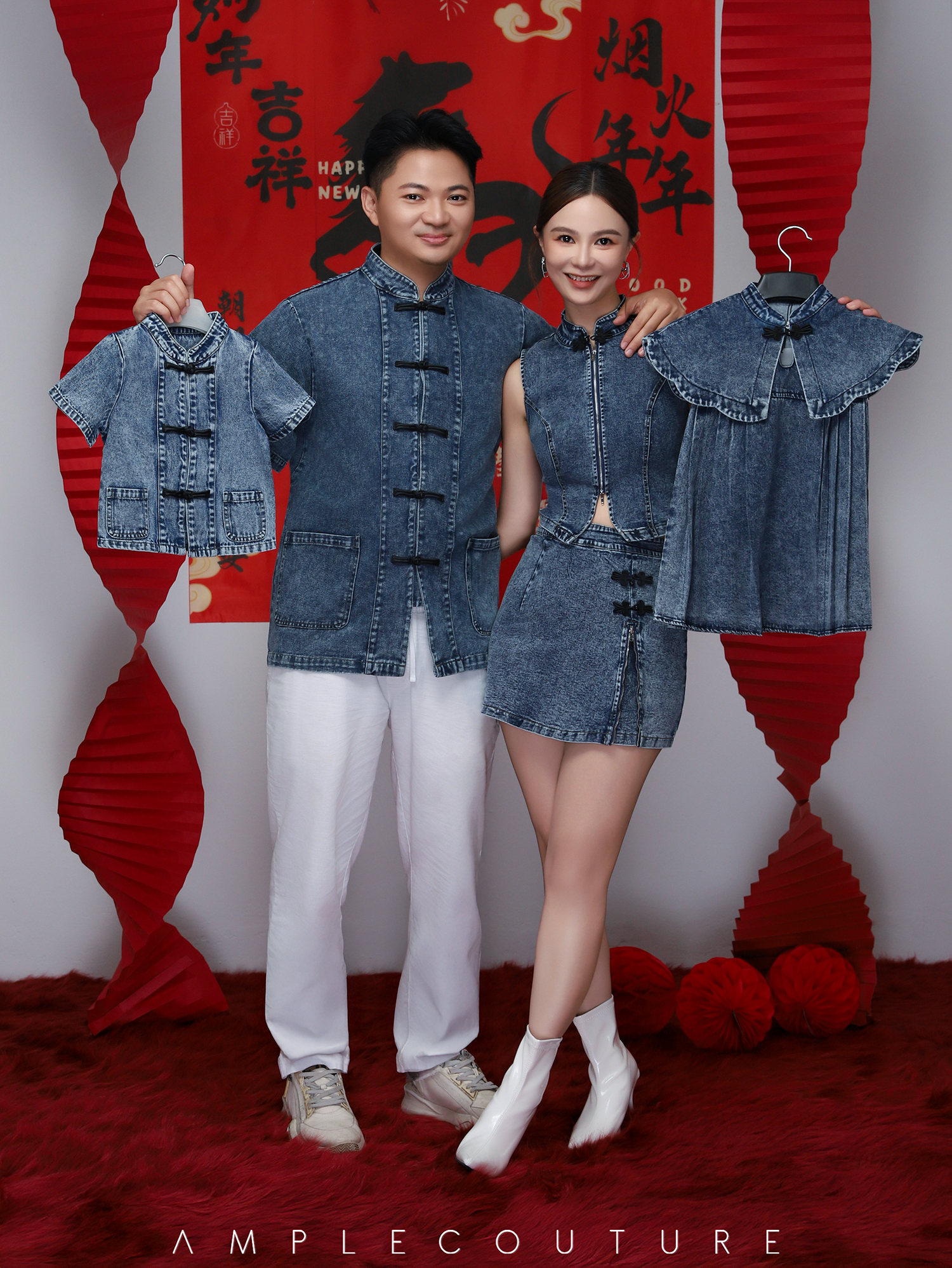 Chinese Knot Denim Top - Kid Boy AC868