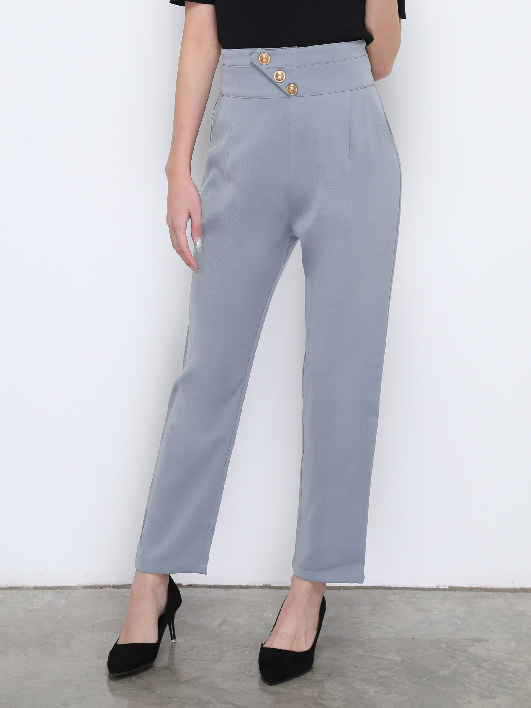 Flower V Neck With Front Button Jumpsuit 14926