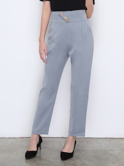 Flower V Neck With Front Button Jumpsuit 14926