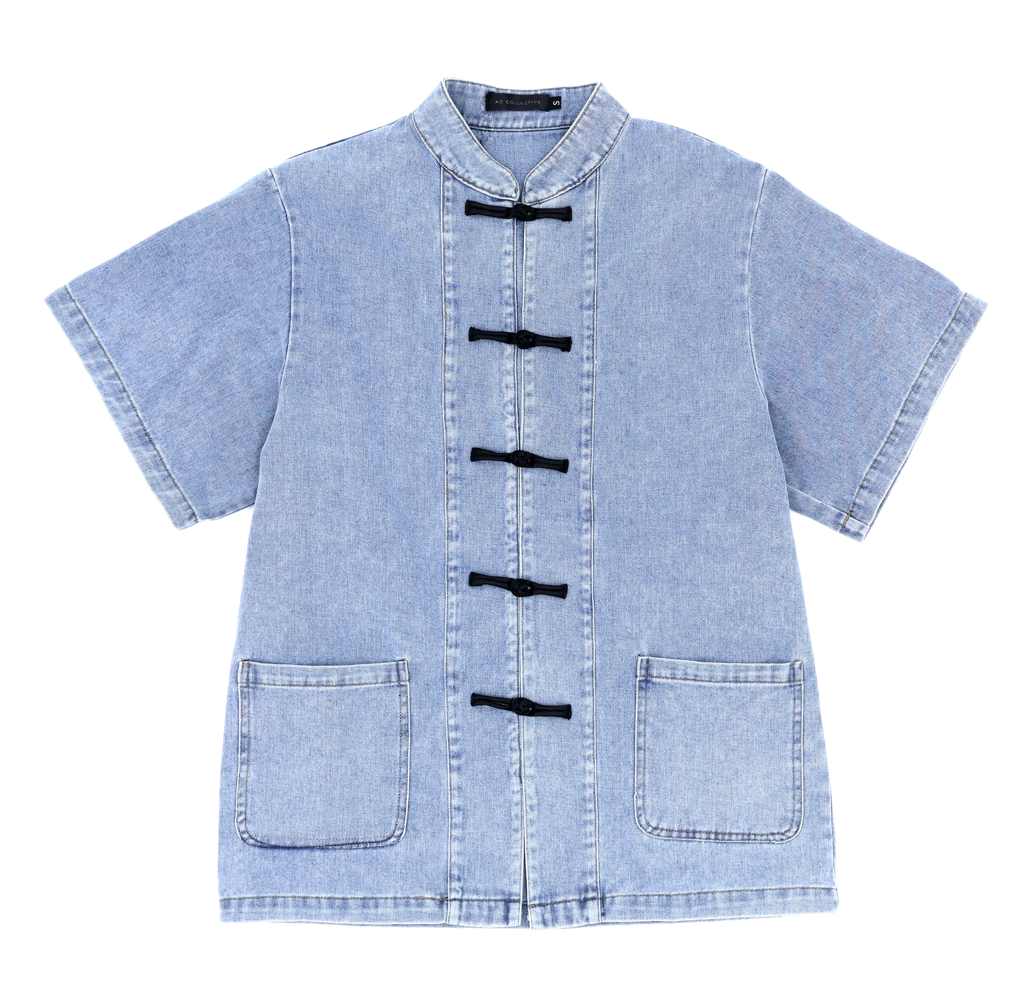 Denim Knot Button Shirt - Male Adult AC860