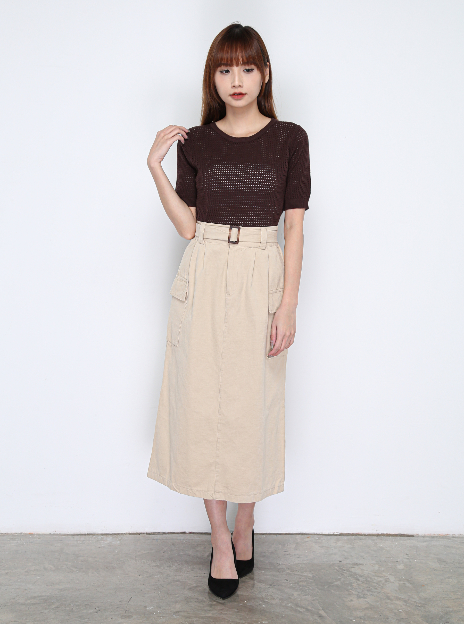 Knitted Eyelet Top 15200